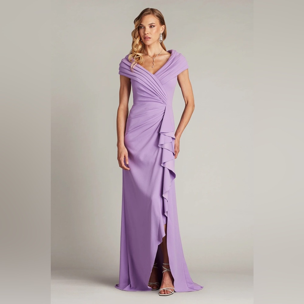 TADASHI SHOJI - TALISE WATERFALL FLOUNCE GOWN